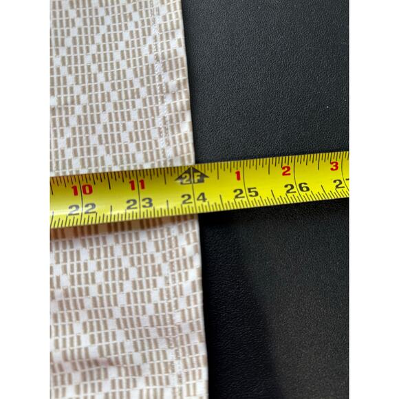 J.McLaughlin Durham Ruffle Top Chevron Catalina Cloth Blouse Tan Whit Size Large - Picture 11 of 11